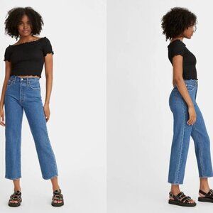 LEVI'S ribcage straight ankle jeans in jazz pop (sz25)